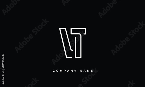 VT, TV, V, T Abstract Letters Logo Monogram