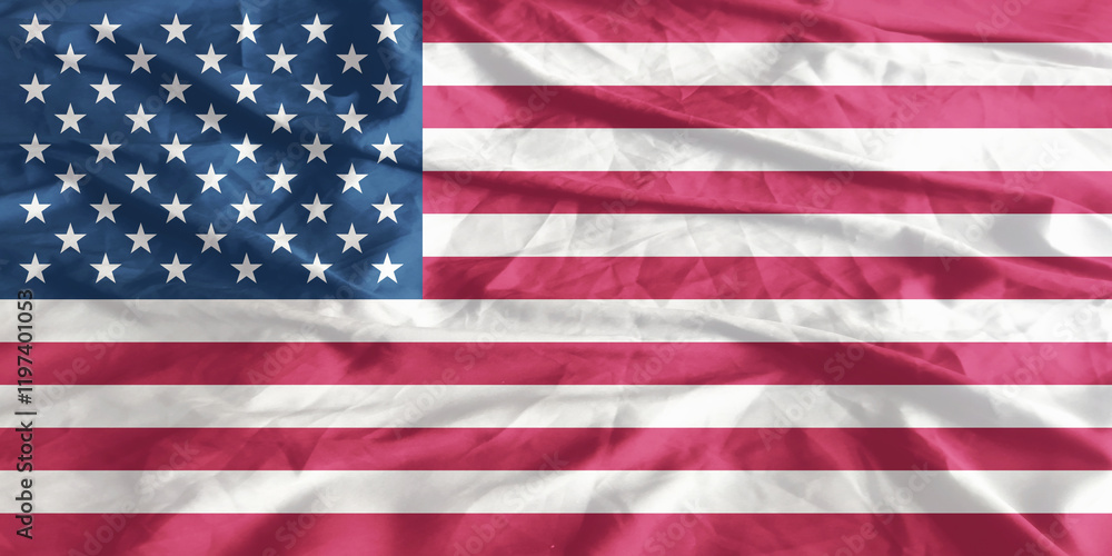 Obraz premium United States of America Flag Waving Close Up