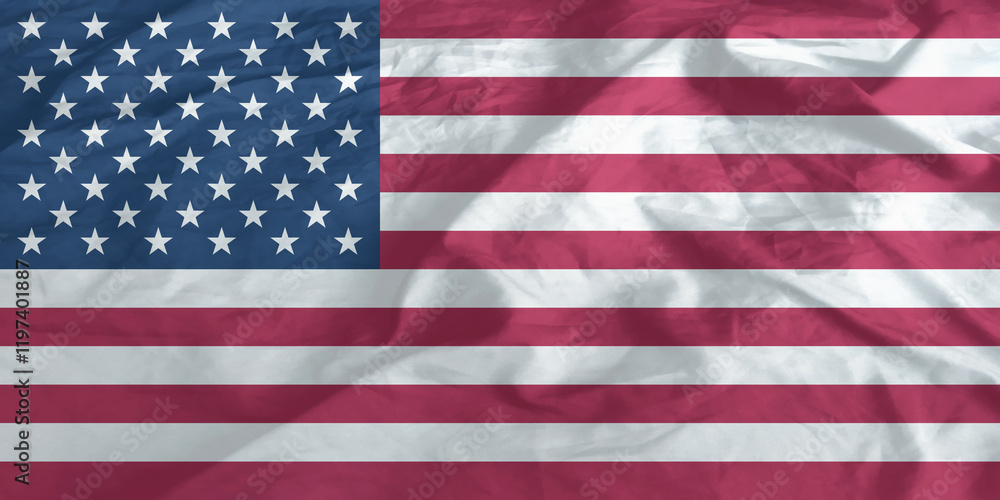 Fototapeta premium United States of America Flag Waving Close Up