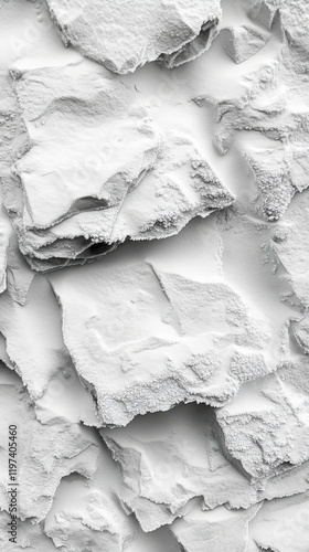 Texture of stacked white paper surfaces displaying folds and creases in natur...