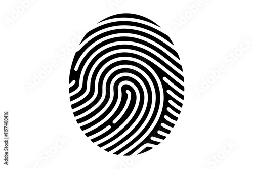 finger print fingerprint lock secure security logo vector icon illustration