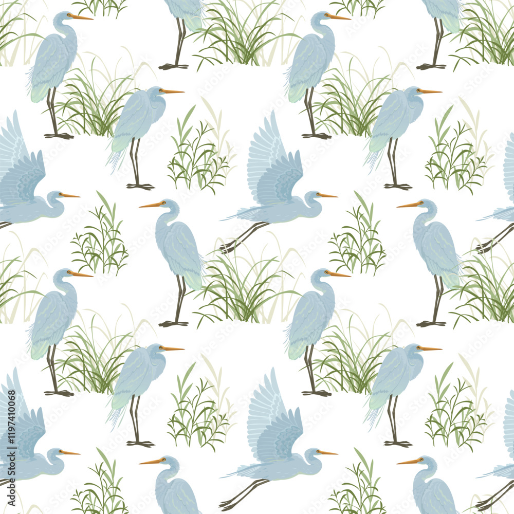 Fototapeta premium pattern herons 2