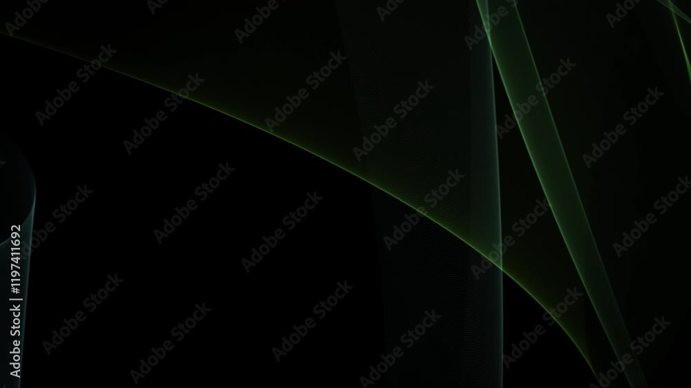 Elegant animated green wave flowing on a dark background ideal for modern presentations, tech-inspired visuals, and sleek artistic designs Elegant animated green wave flowing on a dark background ideal for modern presentations, tech-inspired visuals, and sleek artistic designs