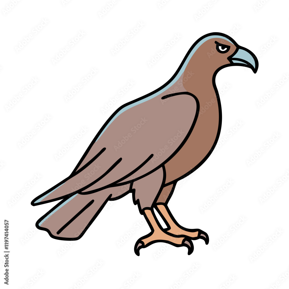 Fototapeta premium hawk silhouette icon, hawk silhouette vector illustration-simple illustration of hawk silhouette, perfect for hawk silhouette logos and themed design 