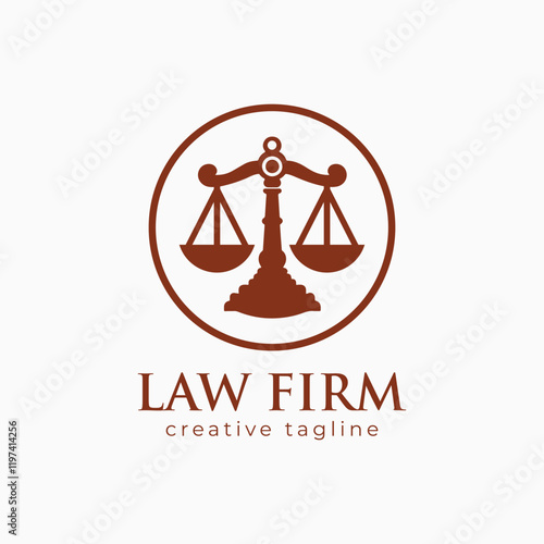 Law Firm logo, scale logo,advocate, attorney logo template