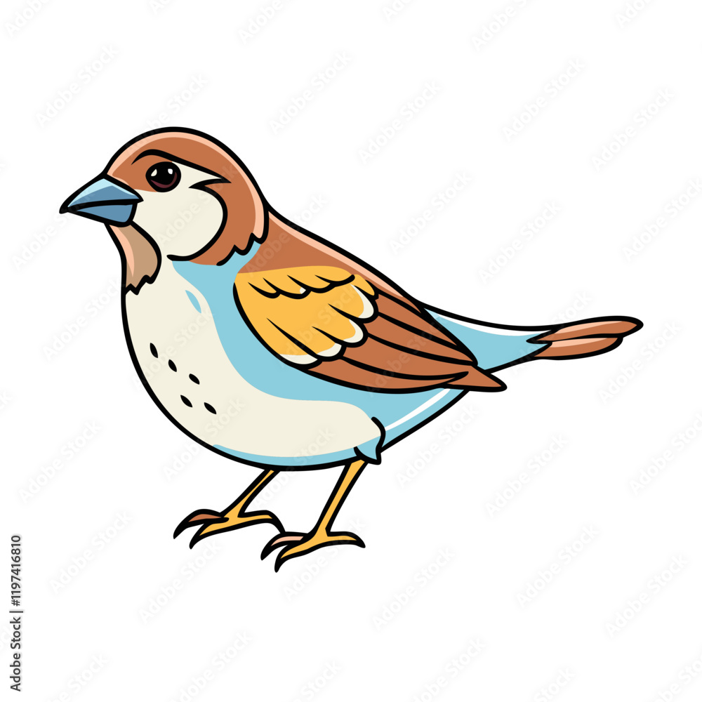 Fototapeta premium sparrow icon, sparrow vector illustration-simple illustration of sparrow, perfect for sparrow logos and themed design 