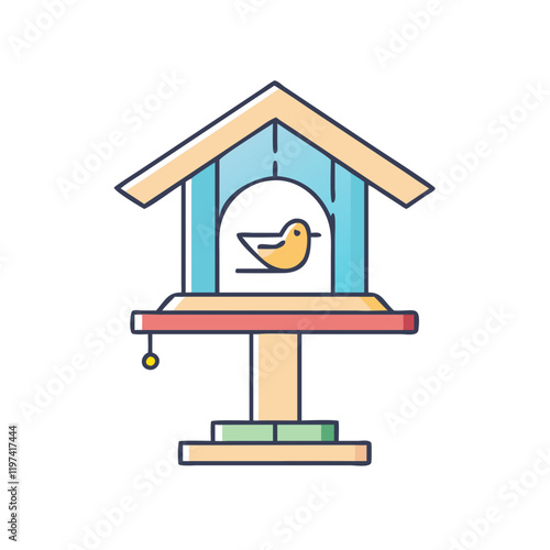 bird feeder icon, bird feeder vector illustration-simple illustration of bird feeder, perfect for bird feeder logos and themed design 