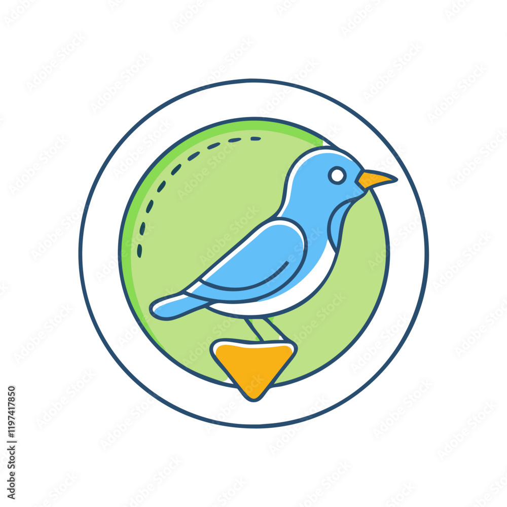 Fototapeta premium birding app logo icon, birding app logo vector illustration-simple illustration of birding app logo, perfect for birding app logo logos and themed design 