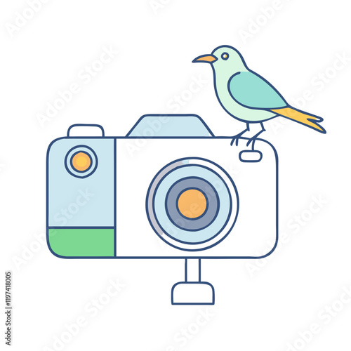 birding camera icon, birding camera vector illustration-simple illustration of birding camera, perfect for birding camera logos and themed design  photo