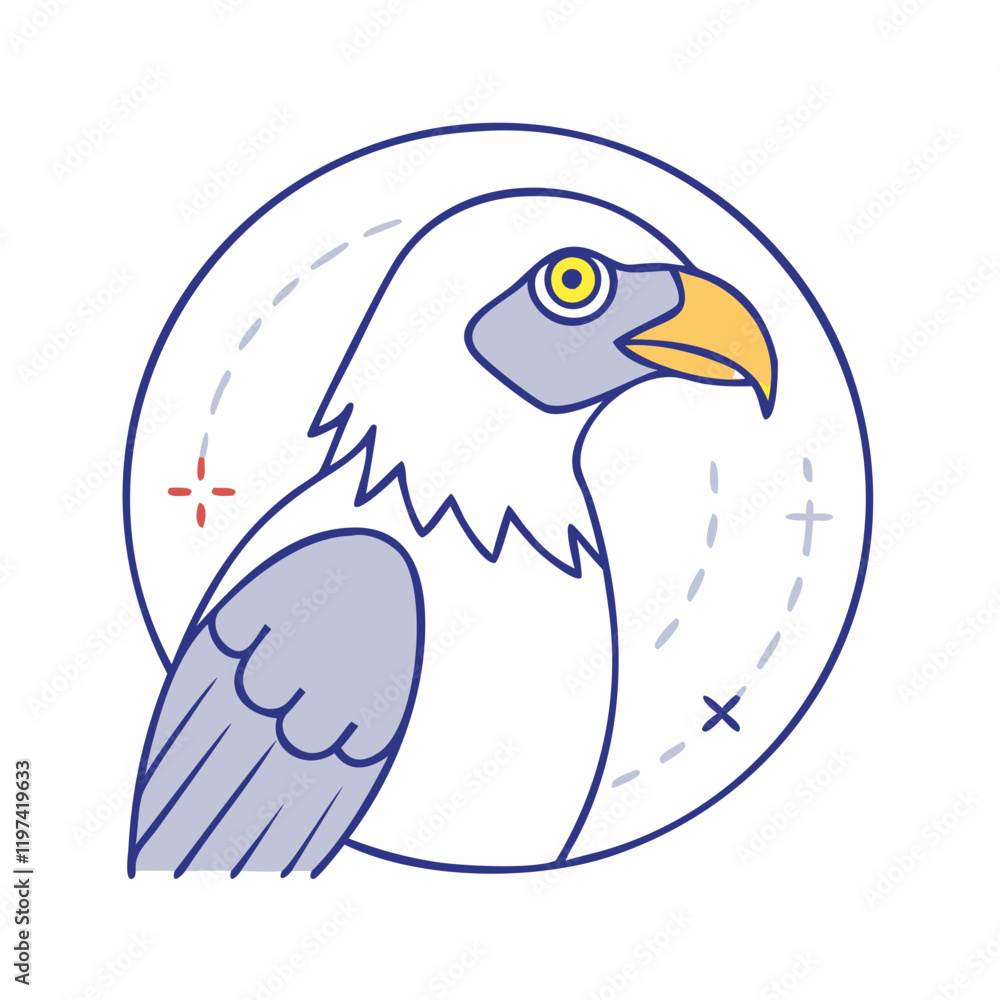 Fototapeta premium bird of prey icon, bird of prey vector illustration-simple illustration of bird of prey, perfect for bird of prey logos and themed design 
