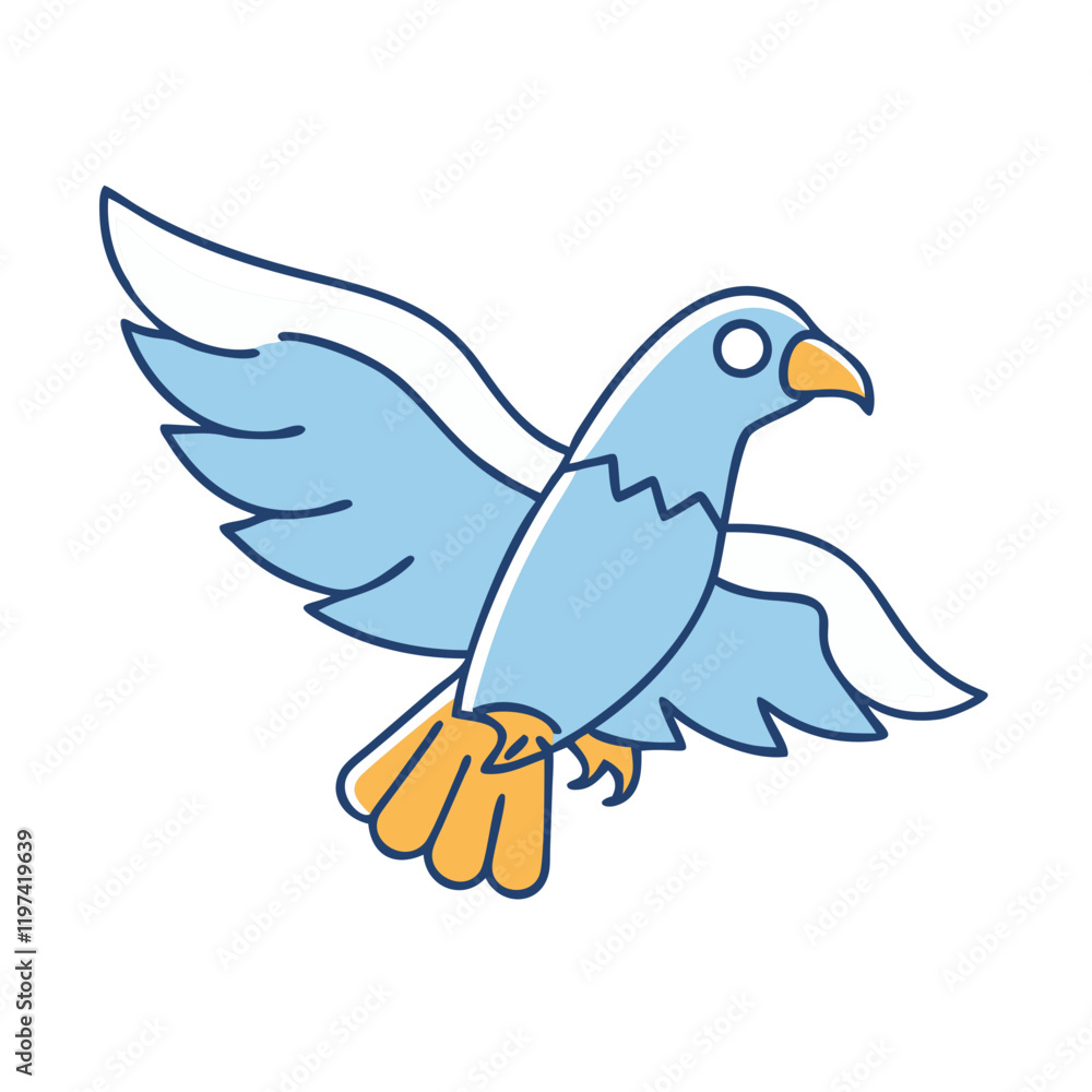 Obraz premium bird of prey icon, bird of prey vector illustration-simple illustration of bird of prey, perfect for bird of prey logos and themed design