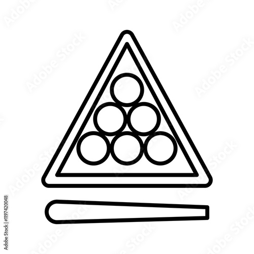 billiards line icon