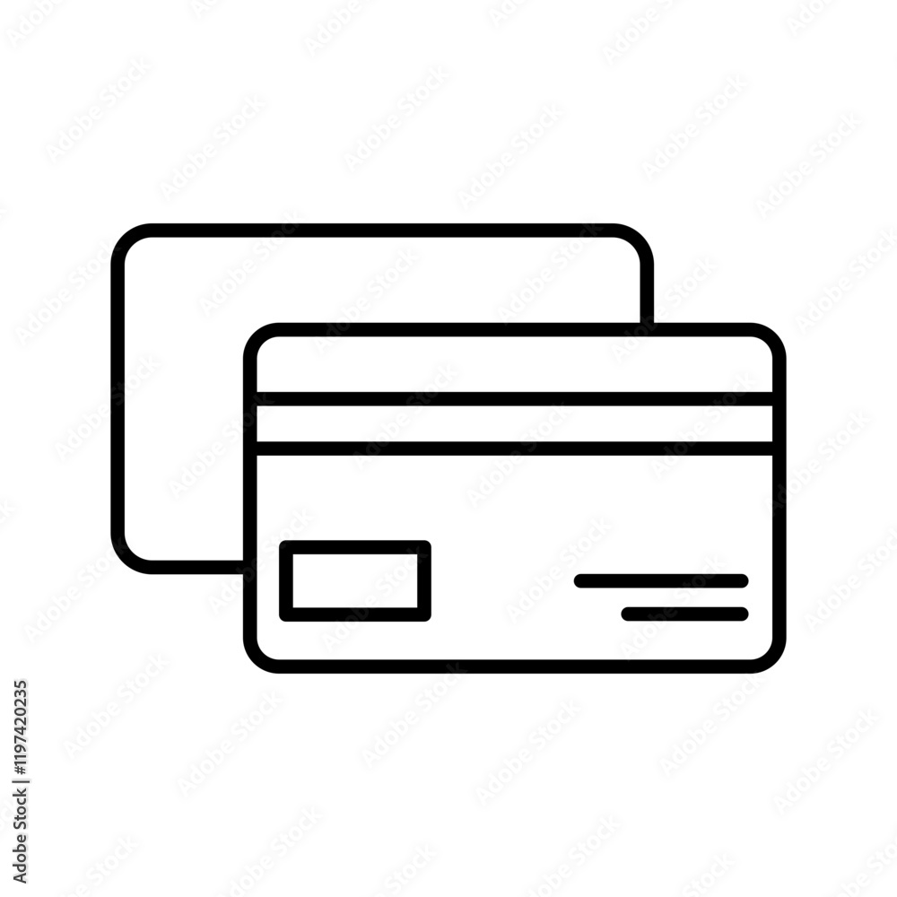 credit card line icon credit card line icon