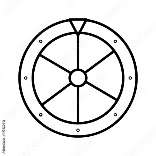 fortune wheel line icon