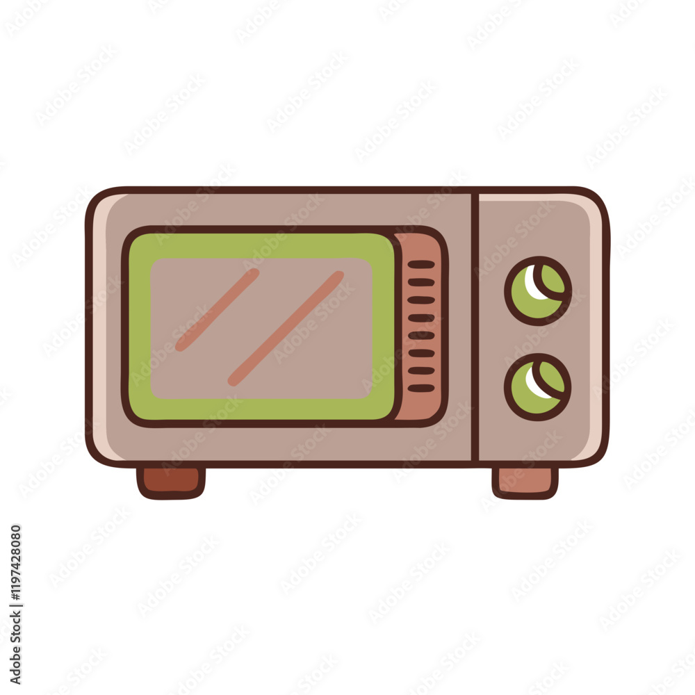 Microwave Icon in simple design on white background Microwave Icon in simple design on white background
