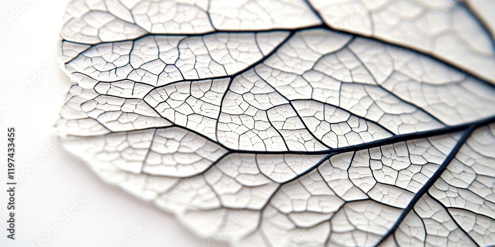 Obraz premium Leaf with a white background