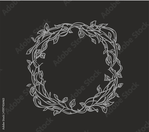 Elegant Leafy Rustic Wreath frame