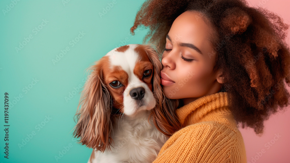 Dulzura y Elegancia: Mujer Radiante con su Compañero Canino Dulzura y Elegancia: Mujer Radiante con su Compañero Canino