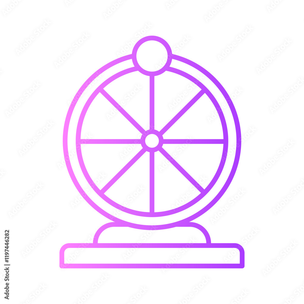 wheel of fortune gradient icon wheel of fortune gradient icon