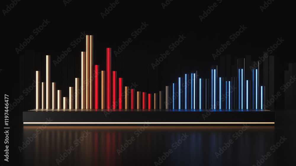 Abstract black background with Colorful charts and graphs with statistics to innovative analyze business potential and forecast future development of companies growth. Abstract black background with Colorful charts and graphs with statistics to innovative analyze business potential and forecast future development of companies growth.