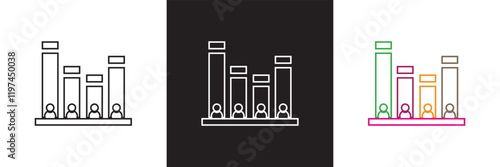 Exit polling icon vector. isolated on white and black background. vector illustration. EPS 10 