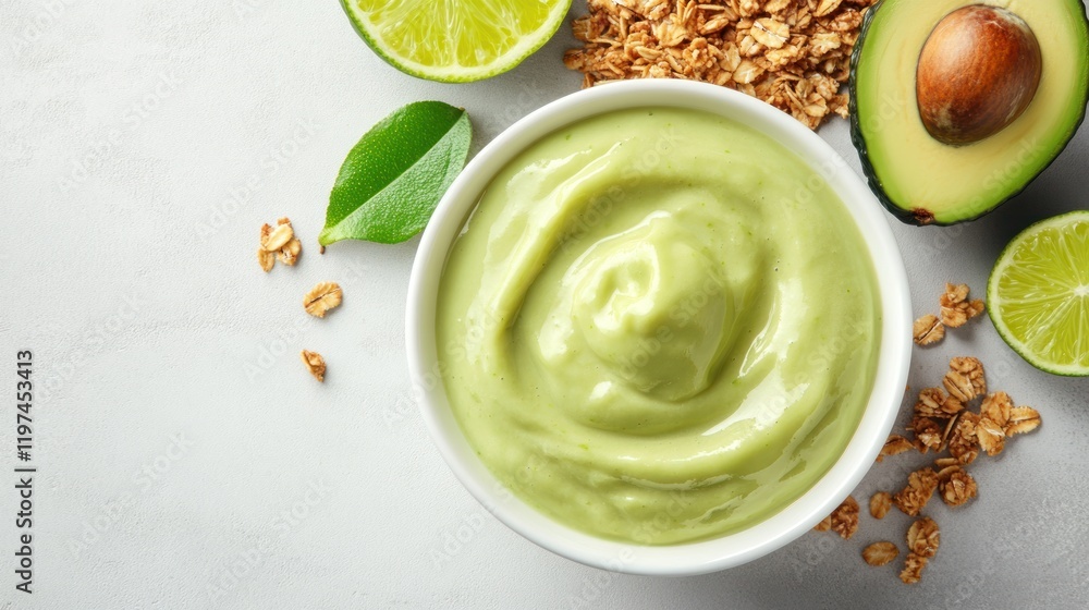 Creamy Avocado Smoothie Bowl with Granola and Lime Creamy Avocado Smoothie Bowl with Granola and Lime