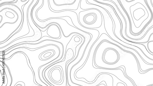 Vector topographic map patterns, White wave paper curved reliefs abstract background