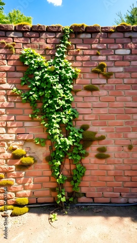 Wall with Lush Plants - Nature-Inspired Indoor Decor