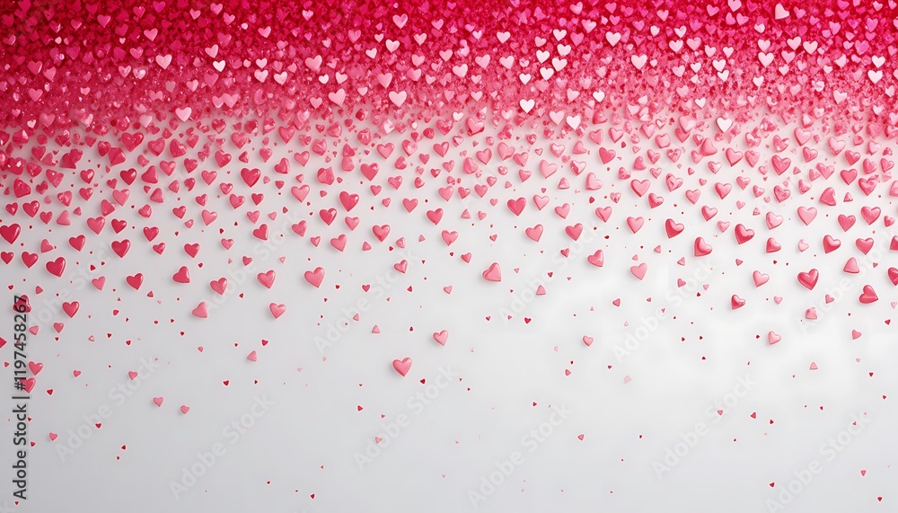 Pink Hearts Falling Background Romantic Design Pink Hearts Falling Background Romantic Design