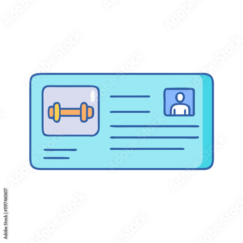 gym membership card icon, gym membership card vector illustration-simple illustration of gym membership card, perfect for gym membership card logos and themed design 