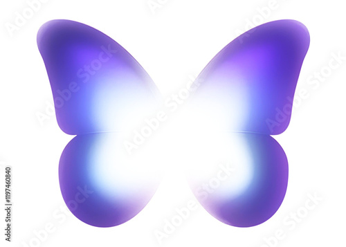 PNG Butterfly icon shape aura abstract gradient glowing. photo