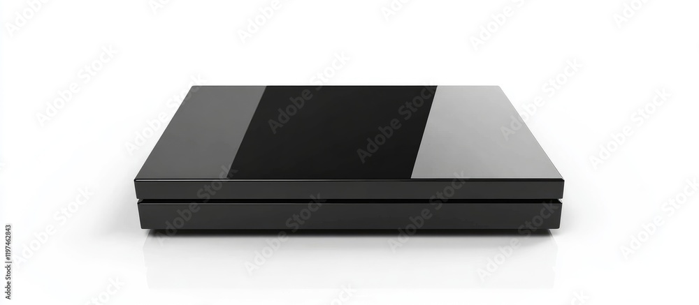 Sleek Black Hard Disk Drive with Reflective Surface on Clean White Background Ideal for Text Overlay and Digital Storage Conceptualization Sleek Black Hard Disk Drive with Reflective Surface on Clean White Background Ideal for Text Overlay and Digital Storage Conceptualization