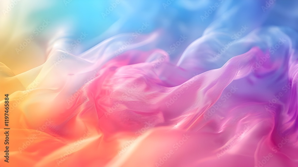 Soft gradient fabric texture with flowing pink, purple, and orange tones Soft gradient fabric texture with flowing pink, purple, and orange tones