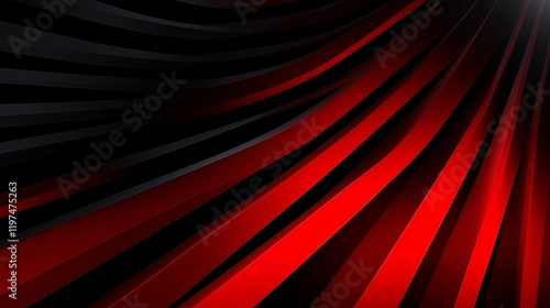 Abstract red and black flowing streaks with a glossy texture and a dynamic futuristic style