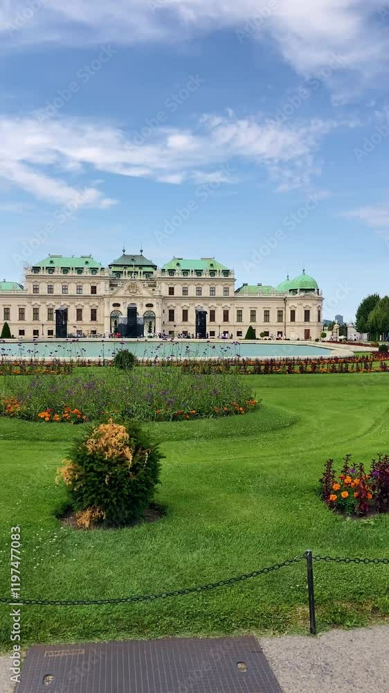 Belvedere Palace and garden in Vienna, Austria Belvedere Palace and garden in Vienna, Austria