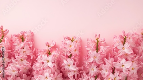 Wallpaper Mural Pink floral background composed of delicate flowers with soft pink hues and ample copy space for text placement. Ideal for seasonal designs. Torontodigital.ca