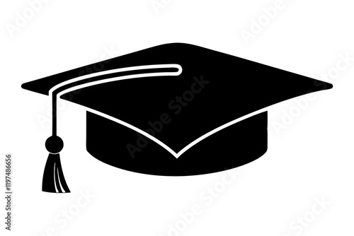 graduation cap silhouette illustration