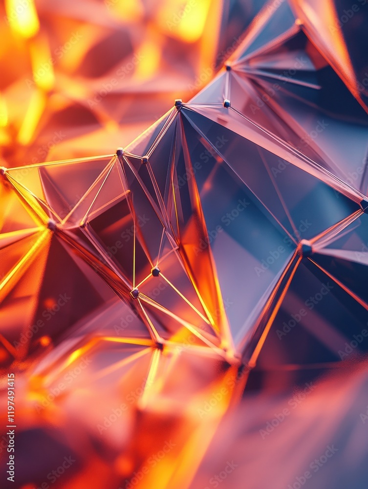 Creative digital polygons wallpaper. Technology and science concept. 3D Rendering Creative digital polygons wallpaper. Technology and science concept. 3D Rendering
