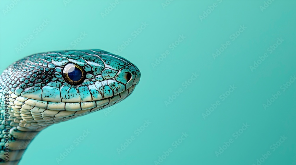 Vibrant Close-up of a Serpentine Creature Vibrant Close-up of a Serpentine Creature
