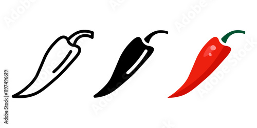 Hot chili pepper icon. Spicy pepper sign. Hot chili sauce symbol. Seasoning pictogram.