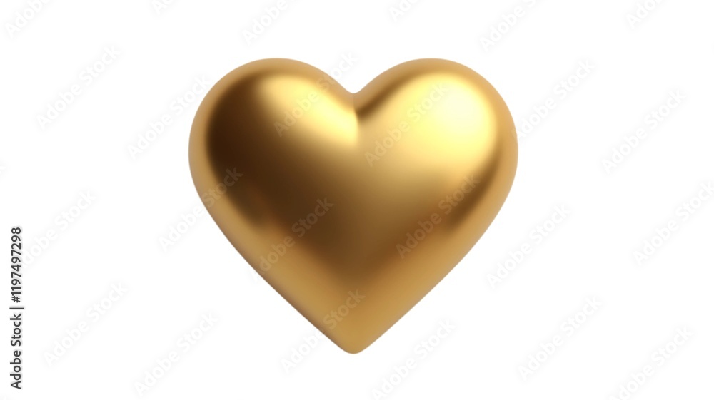 golden heart isolated on white golden heart isolated on white