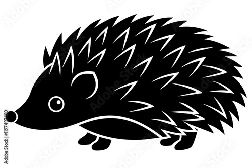 Hedgehog animal vector illustration. Hedgehog icon