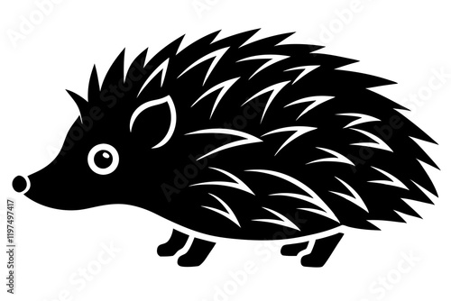 Hedgehog animal vector illustration. Hedgehog icon