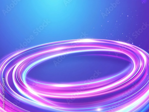 Abstract Purple and Blue Swirling Light Energy Flow Design Background