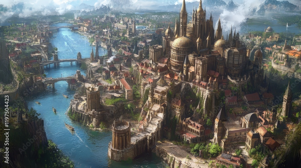 Fototapeta premium Fantasy Castle, Architecture