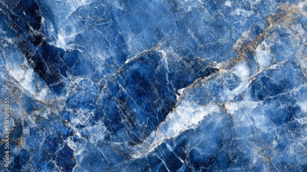 Obraz premium Stunning Blue Stone Texture with White Veins and Patterns