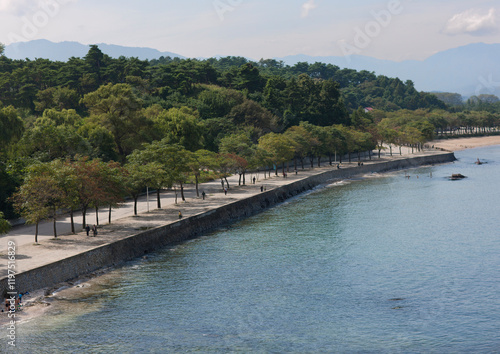 Overview of dockside area, Kangwon Province, Wonsan, North Korea photo