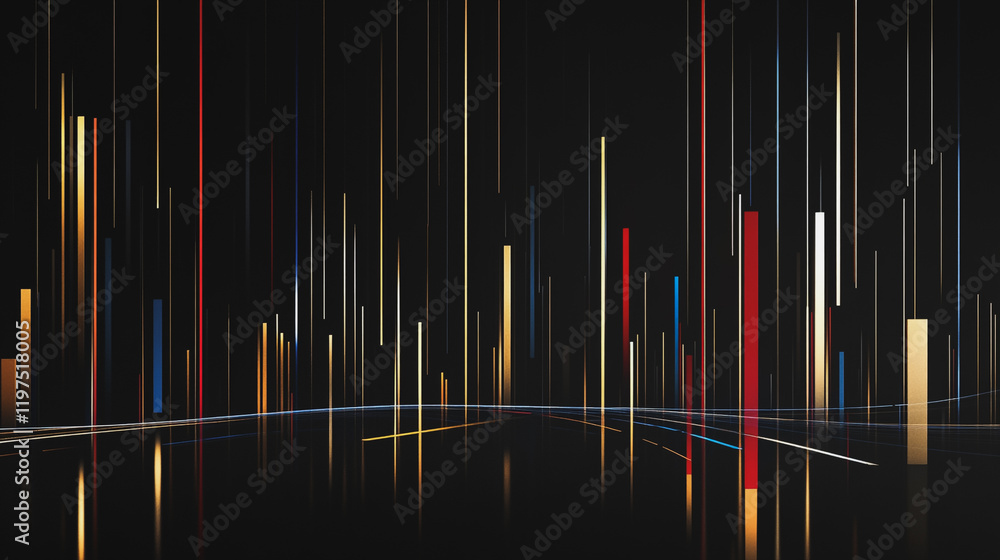 Abstract black background with Colorful charts and graphs with statistics to innovative analyze business potential and forecast future development of companies growth. Abstract black background with Colorful charts and graphs with statistics to innovative analyze business potential and forecast future development of companies growth.