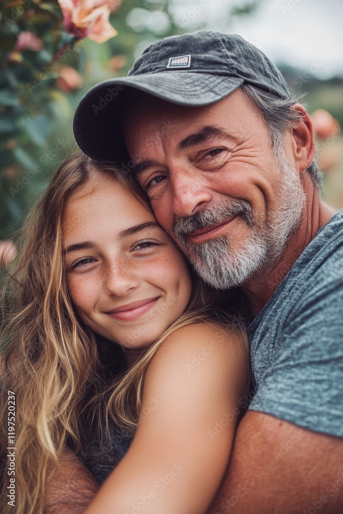 Family affection, parent-child bonding, love, outdoor, nature Family affection, parent-child bonding, love, outdoor, nature