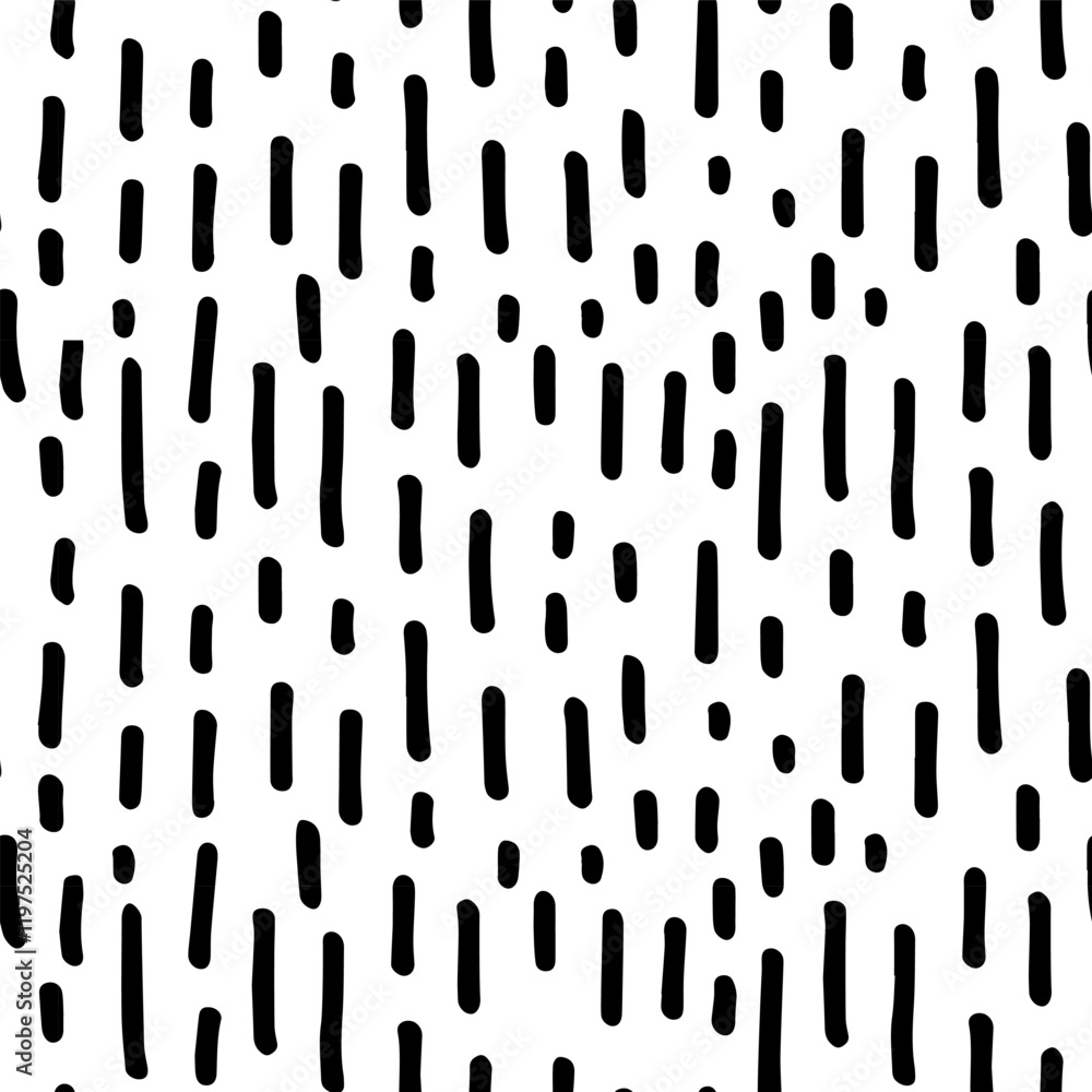 Abstract seamless pattern with hand drawn vertical dashes. Black brush strokes grunge texture. Great for Scandinavian designs, textiles, packaging, or digital projects. Modern vector backdrop Abstract seamless pattern with hand drawn vertical dashes. Black brush strokes grunge texture. Great for Scandinavian designs, textiles, packaging, or digital projects. Modern vector backdrop